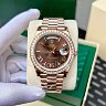 rolex-day-date-chocolate-roman-dial-rose-gold-moissanite-bezel-166-grams-best-replica-40mm-i-2