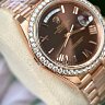 rolex-day-date-chocolate-roman-dial-rose-gold-moissanite-bezel-166-grams-best-replica-40mm-i-7