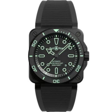Bell &amp; Ross BR 03 Diver Lum Outline BR03A-D-OL-CE/SRB