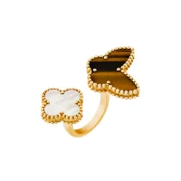 Кольцо на два пальца Van Cleef Lucky Alhambra VCARN05800