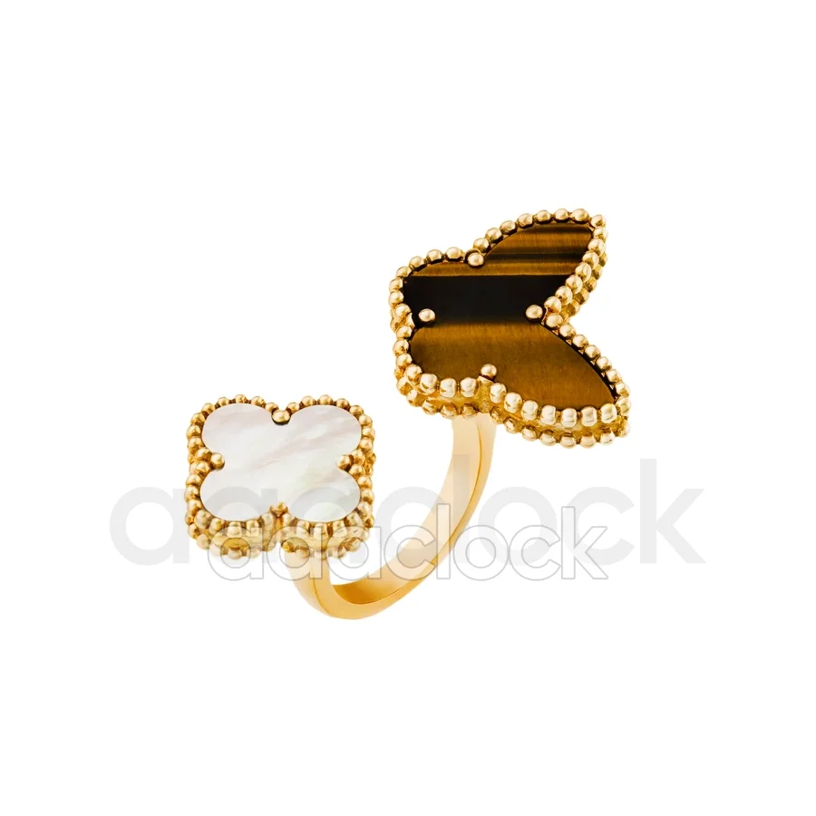 Кольцо на два пальца Van Cleef Lucky Alhambra VCARN05800