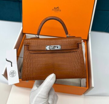 Hermes Kelly 19 крокодил