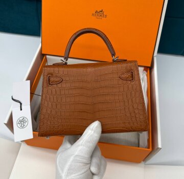 Hermes Kelly 19 крокодил