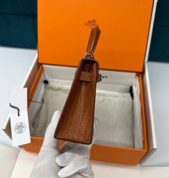 Hermes Kelly 19 крокодил