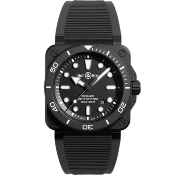 Bell &amp; Ross BR-03 Diver Black Matte Ceramic BR03A-D-BL-CE-SRB