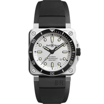 Bell &amp; Ross BR 03-92 Diver White BR0392-D-WH-ST-SRB