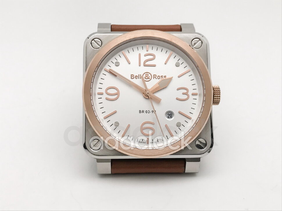 Bell & Ross BR 03 White Steel & Gold BR03A-WH-STPG-SCA Арт. BE-0372 Арт. BE-0372
