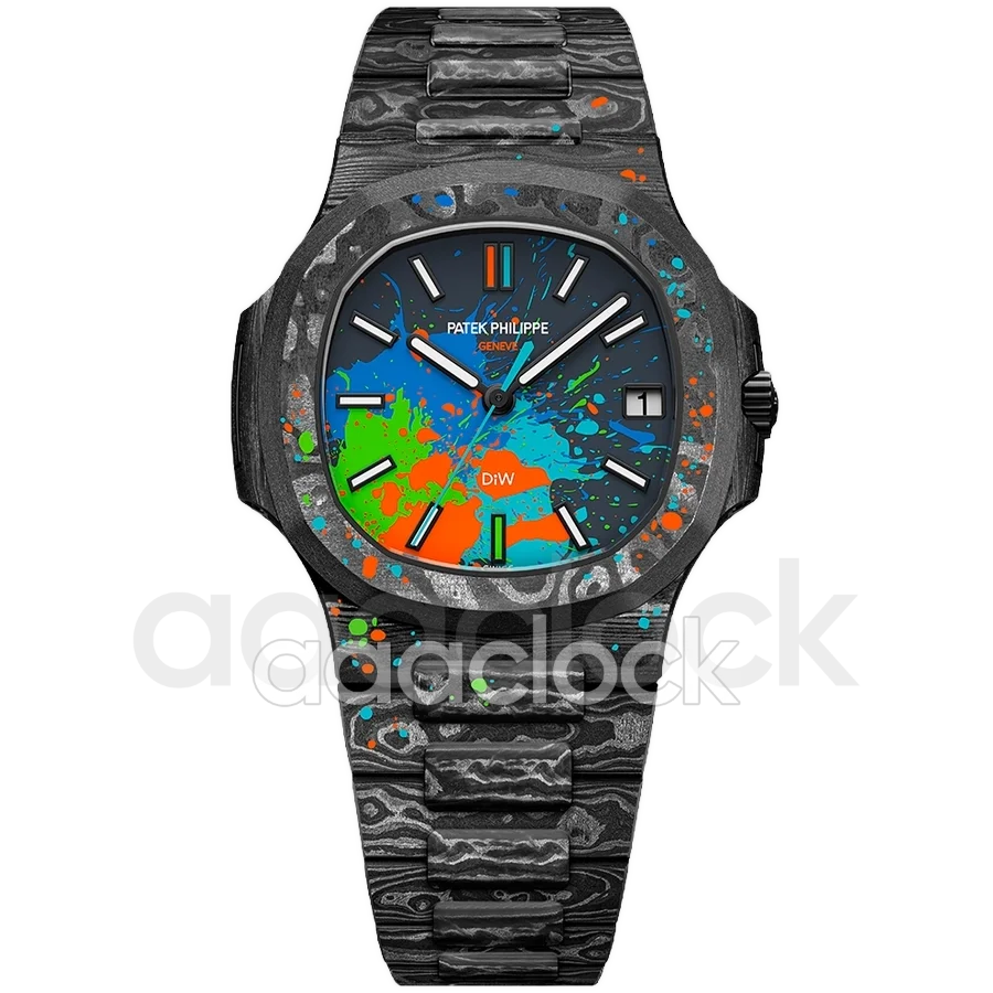 Patek Philippe Nautilus DiW "The Black Grail Project" All Carbon Motley Арт. PP-4355 Арт. PP-4355