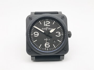 Bell &amp; Ross BR 03 Black Matte BR03A-BL-CE-SRB