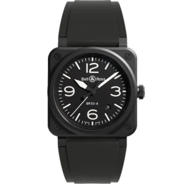 Bell &amp; Ross BR 03 Black Matte BR03A-BL-CE-SRB